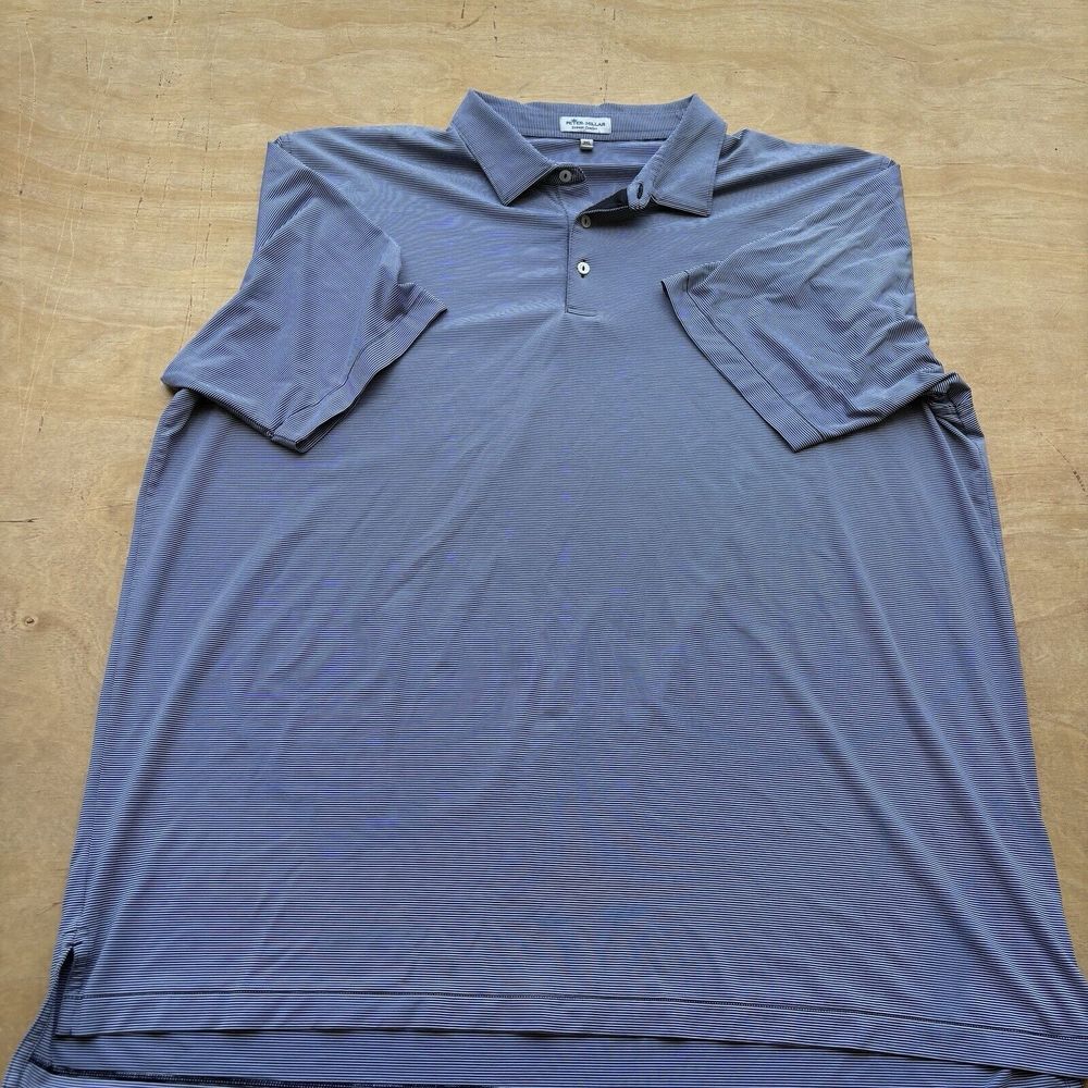Petar Millar Summer Comfort Polo Men's 3XL Blue White Stripped